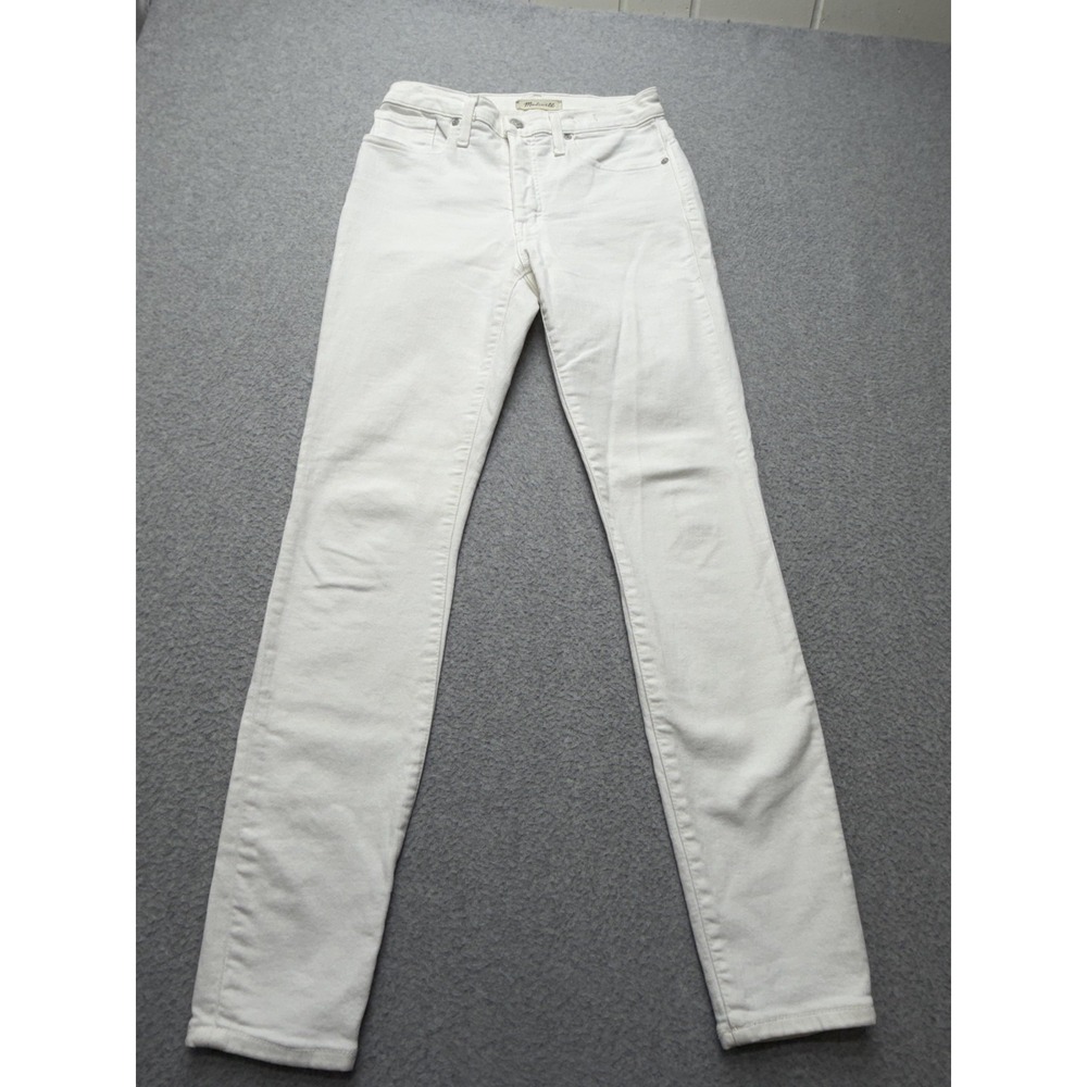 Madewell 9 Skinny Jeans Womens‎ 27x27 White Mid Rise Slim Stretch Denim H5769 - Picture 2 of 15